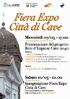 Fiera Expo Città di Cave: due eventi per scoprire il futuro del territorio https://www.reteimpresecave.it/immagini_news/54/fiera-expo-citta-di-cave-due-eventi-per-scoprire-il-futuro-del-territorio-54-330.jpg